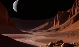 a long road going through desert like land