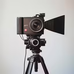 a camera set up to record some things