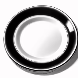 the black rim is in the shape of a circle