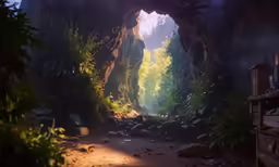 a path that has been made through a tunnel