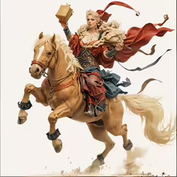 a woman riding on the back of a horse