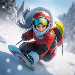 the skier with ski goggles and goggles is sitting down on the snow