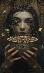 an art work with various items that appear to be an image
