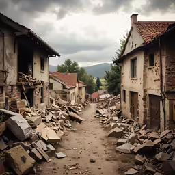 this is an old building that has been damaged