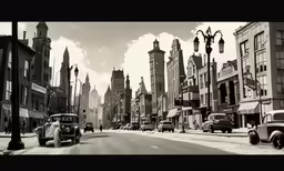a city street with many parked cars in it