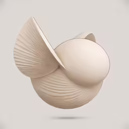 an abstract illustration of a white vase on a gray background