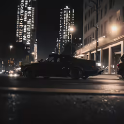 a street filled with lots of traffic at night