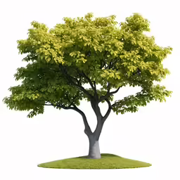 an oak tree with lush green leaves in the shade