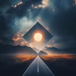 an artistic photo that looks like a big sun