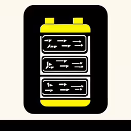 an icon of a laptop computer with yellow arrows on it,the illustration shows three rows of arrows going up to the top of a computer