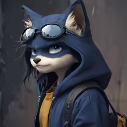 an animal character dressed up as a fox