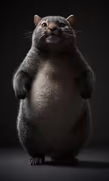 an animal that is looking up and standing up