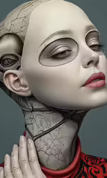the image shows an elf head and face