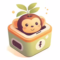 a monkey in a toaster with a plant on top