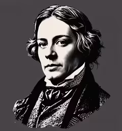 a person in a black and white photo,an image of a person in the old style