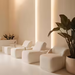 a room filled with a bunch of chairs