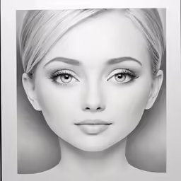 a woman with her eyes closed and her face made up to be a picture