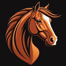 a brown horse head with a dark background