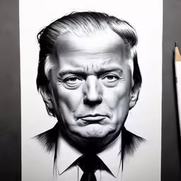 an image of the president of ukraine in pencil