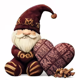 the holiday gnome is next to his heart