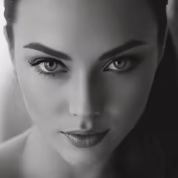 a woman with an eyeliner and some kind of lashes