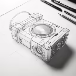 the 3d printed image is a photo of a camera