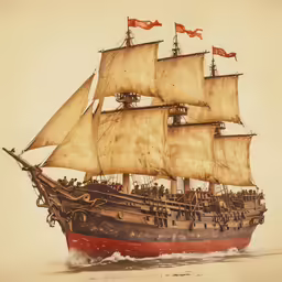 this is an image of a large sailing ship