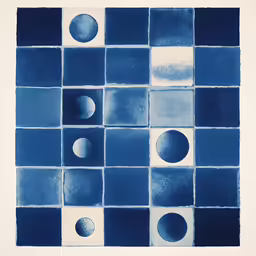 there are multiple shapes in a mosaic pattern