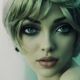 woman with black eye shadow and dramatic make - up