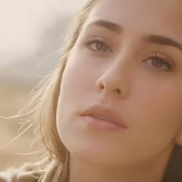 a woman with blonde hair wearing a necklace