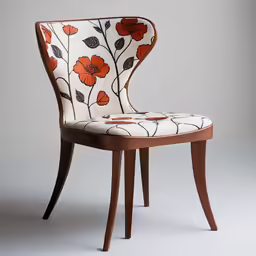 a chair has flowers painted on it