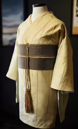 a close up of a traditional japanese costume