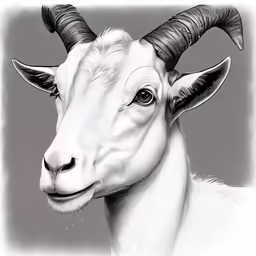 the head of an animal that is wearing horns