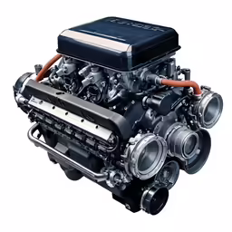 a car engine on a white background