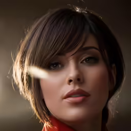the woman has her hair cut short