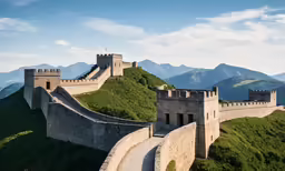 an old, stone wall with the great wall on top