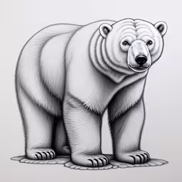 a bear standing in front of a white wall,an image of a polar bear standing on the ground