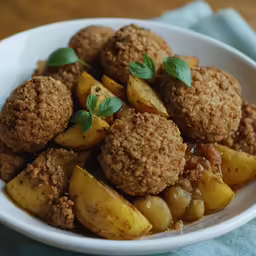 the food is sitting in a bowl on the table