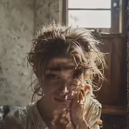 woman in dress holding cell phone to her ear