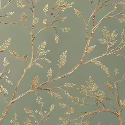 birds perched on top of branches against a pale blue background