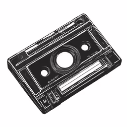 a black and white photo of an old fashioned tape recorder