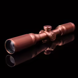 a close up of a telescope lens on a black background