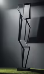 an art piece in the shape of a triangular shaped object