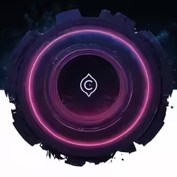 the inside view of a circular object with circles around it
