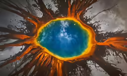 an unusual fireball shaped image of the earth