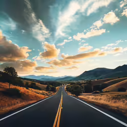 the image shows a photo of an empty road