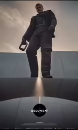 a man standing on top of a concrete ledge