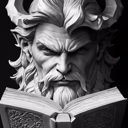 a statue of a male bookender reading a book