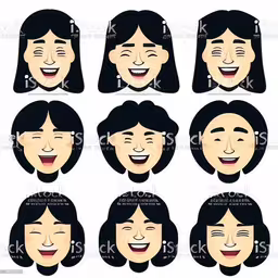 different faces of people with long hair smiling,a collection of female smiles that make you smile