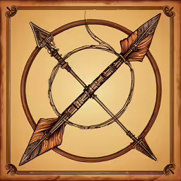 a drawing of two arrows in a circle,the two arrows are connected in a circle